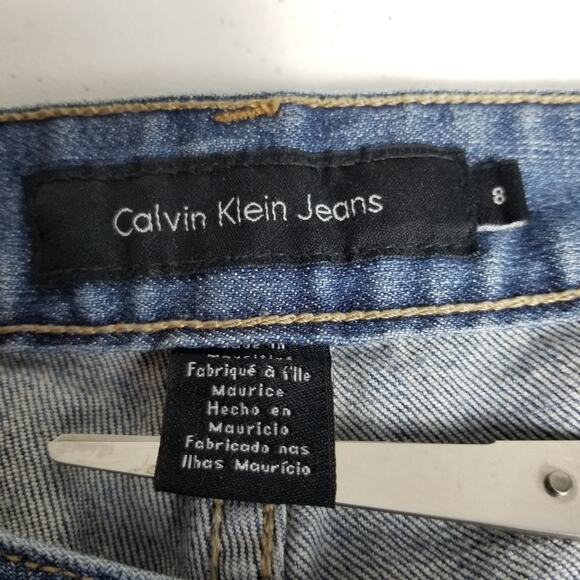 Calvin Klein Vintage Ultimate Boot Cut Denim Blue Jeans Good Size 8 - Picture 4 of 6